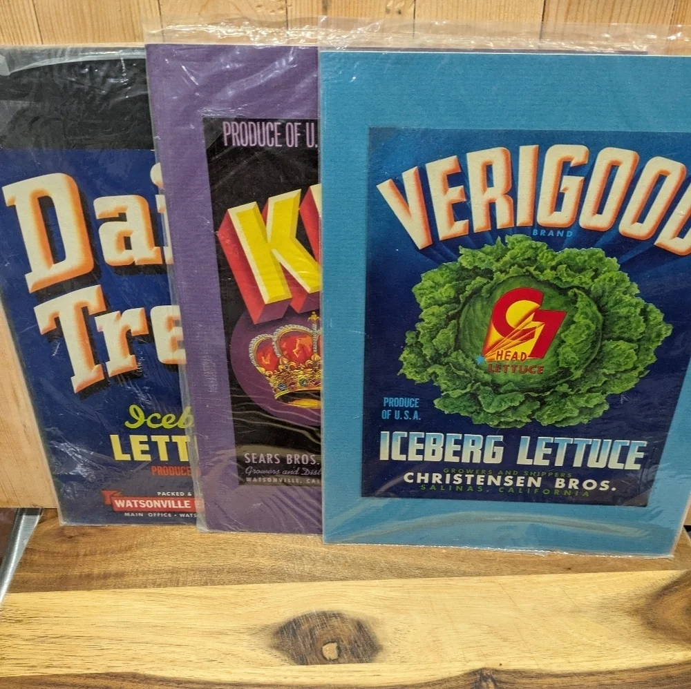 Daily Treat Iceberg Lettuce Vintage Poster 3 Posters 12x9